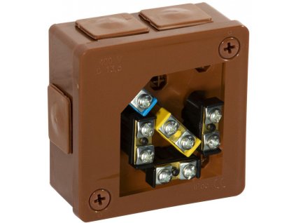 Povrchová skříňka se 6 přívody VIPLAST VP-22 BRONZE IP55 86x86x40mm 022-52