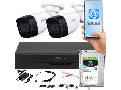 Sledovací sada Dahua XVR 1TB 2 5MPx 2,8mm rohové kamery