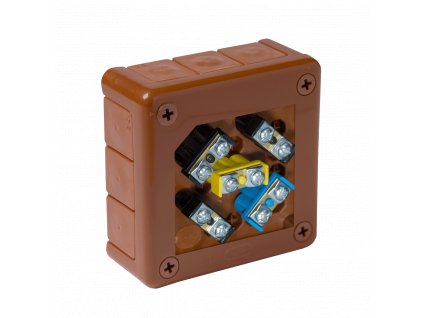Povrchový box s 12 přívody VIPLAST VP-41 BRONZE IP55 98x98x42mm 041-52