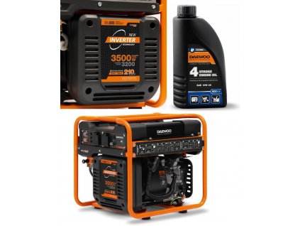 DAEWOO GDA 4600i 3,2kW INVERTEROVÝ GENERÁTOR + OLEJOVÝ GENERÁTOR SAE 10W-30 DWO 600