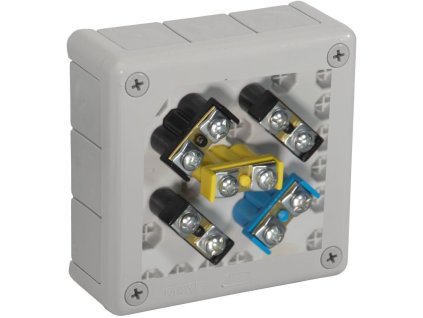 puszka natynkowa z zaciskami 12 wlotw viplast vp51 szara ip55 118x118x46mm 05153 4626022194da9