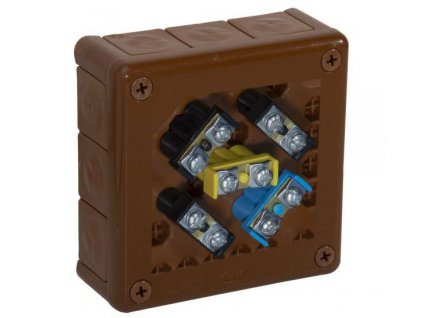 Povrchový box s 12 přívody VIPLAST VP-51 BRONZE IP55 118x118x46mm 051-52