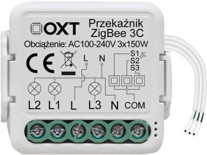 Modul OXT mini 3 obvody ZigBee Tuya