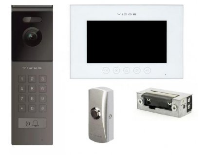 VIDOS VIDEOTELEFON X S12D/M11W-X + TLAČÍTKO+ ELEKTRICKÝ OTVÍRAČ DVEŘÍ