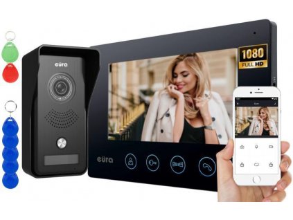 EURA VDP-42A3 VIDEODOMOFON GAMMA+ černý monitor TUYA