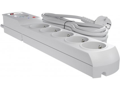 Napájecí lišta Getfort 5P 3m šedá