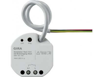 Reléový pohon GIRA 1x 16 A PT vstupní koš. 3x KNX 506100