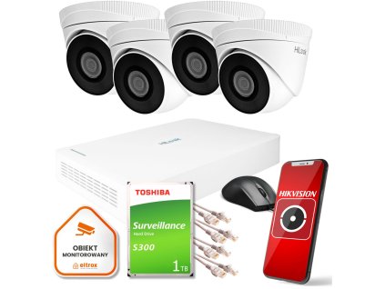 Hilook by Hikvision dohledová sada 4 kamery 1TB disk