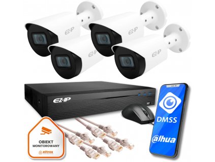 IP dohledový set Eco 4B EZ-IP by Dahua 4 FullHD kamery EZI-B120-F2 EZN-104E1-P4