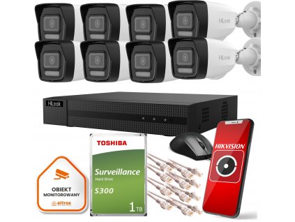 Hilook dohledová sada 8 IP kamer IPCAM-B2-30DL 1TB disk