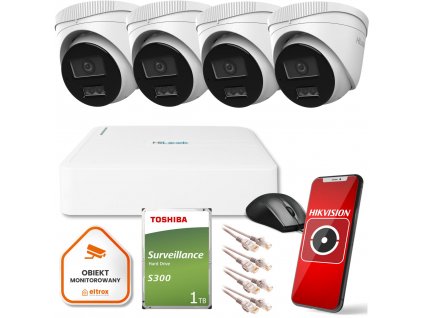Hilook dohledová sada 4 IP kamery IPCAM-T2-30DL 1TB disk