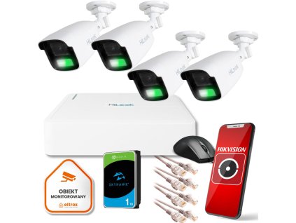 Hilook by Hikvision Sada 4 IP kamer IPCAM-B2-50DL 1TB disk