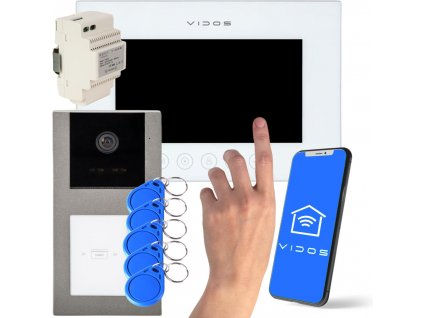 VIDOS VIDEODOMOFON X M11W-X/S-11-1 + klíčenky