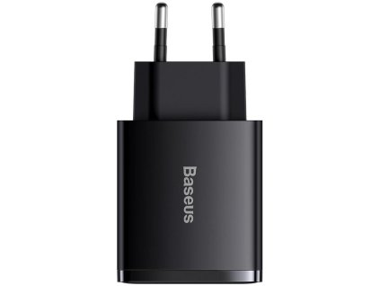 adowarka sieciowa baseus compact quick charger ccxje01 30w 2x usba 1x usbc pd 30 qc 30 czarna 62d78736289e7