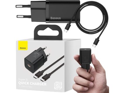 adowarka sieciowa baseus super si quick charger 1c tzccsupl01 25w 1x usbc pd 30 qc 30 kabel a771cf73cbe47