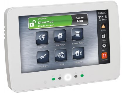 DSC DORTIC / DRÁTOVÁ / BÍLÁ KLÁVESNICE SE ČTEČKOU KLÍČENEK PRO PRO HS2TCHPRO E3 ENG/DUT/ITA/