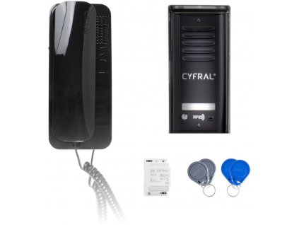 CYFRAL COSMO 1-DVEŘOVÁ VSTUPNÍ TELEFONNÍ KAZETA ČERNÁ UNIPHONE ČERNÁ