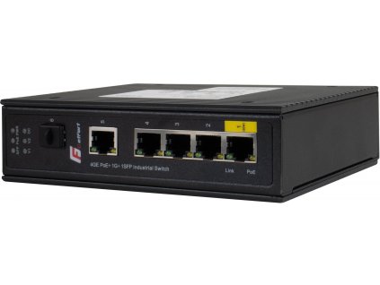 GETFORT PRŮMYSLOVÝ POE SWITCH 4GE+1GE+1SFP (-40/80)