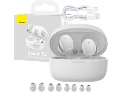 Baseus Bowie E2 TWS WIRELESS HEARTS NGTW090002 BT 5.2 IP55 BÍLÁ