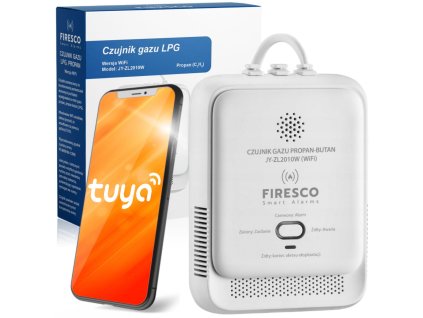 Firesco JY-ZL2010W Detektor plynu LPG Propan-Butan s aplikací WiFi Tuya