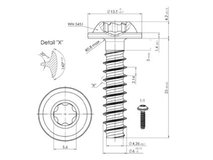 wkrt do tworzywa torx 6x25 a2 corab m959 38dedb1d8acad