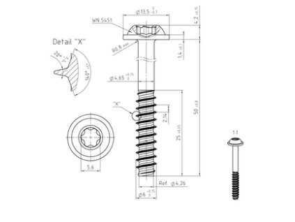 wkrt do tworzywa torx 6x50 a2 corab m960 9efde105ba68a