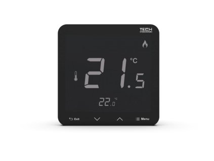 bezprzewodowy regulator pokojowy zasilany 230v dopuszkowy czarny r8pz plus tech sterowniki 8f06caebaedc3