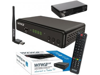 Sada tunerů DVB-T/T2 WIWA H.265 + anténa WiFi USB