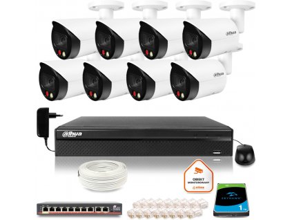 DAHUA IP dohledová sada 8 8Mpx dome kamer 3Z38420B8