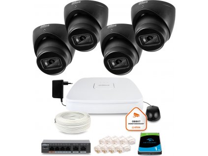 DAHUA IP dohledová sada 4 8Mpx dome kamer 0Z42941T4