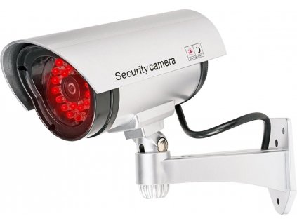 Atrapa kamery s klaksonem stříbrná 30LED AT-2B-S