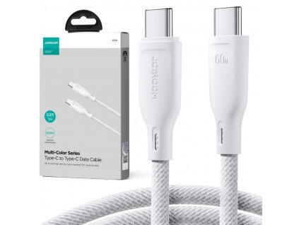 Kabel USB-C / USB-C Joyroom SA34-CC3 100cm 60W 5A PD CABLE BÍLÝ