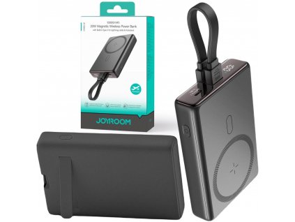 Joyroom Powerbank JR-PBM01 10000mAh 20W 1x USB-C 2x Lightning černý + kabel