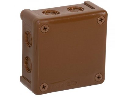 Povrchová krabice prázdná 8 přívodů VIPLAST VP-42 BRONZE IP55 98x98x42mm 042-02