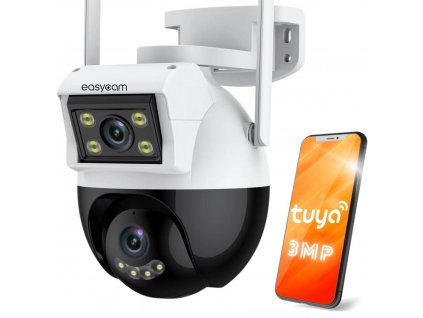 EasyCam venkovní 4MP duální WiFi PTZ kamera (2MP + 2MP) 4x zoom Tuya EC-4PTZ8DL