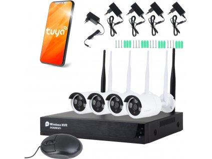EasyCam Wi-Fi bezdrátová sledovací sada 4 5Mpx kamer