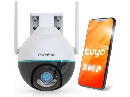 EasyCam venkovní WiFi Tuya 3MP IP kamera EC-3PT4L s 4× zoomem