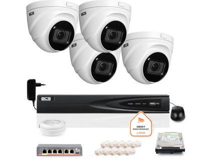 Sada BCS View IP Surveillance Kit 4x BCS-V-EIP44VSR3 kamera DVR s 1TB HDD