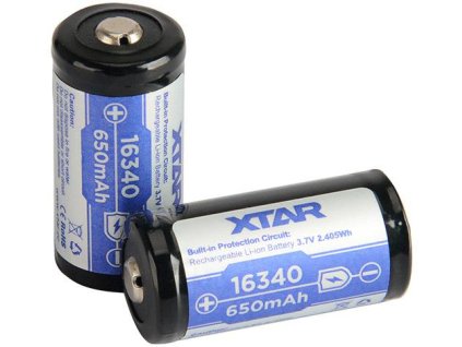 akumulatorek 16340 rcr123 37v xtar 650mah 1 szt z zabezpieczeniem d4c098f16f545