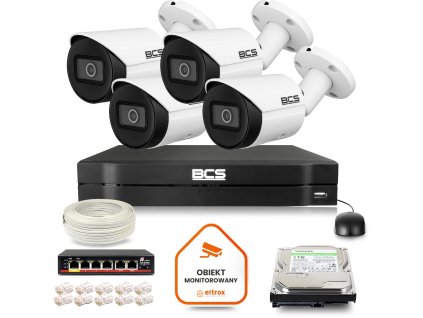 Sada BCS Line IP Surveillance Kit 4x kamera BCS-L-TIP14FSR3-Ai1 DVR s 1TB HDD