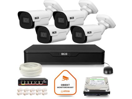 Sada BCS Point IP Surveillance Kit 4x kamera BCS-P-TIP24FSR4-Ai2 DVR s 1TB HDD