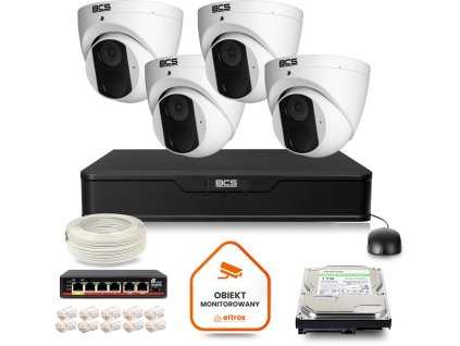 Sada BCS Point IP Surveillance Kit 4x kamera BCS-P-EIP14FSR3 DVR s 1TB HDD