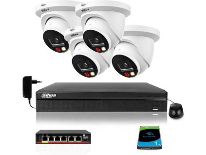 DAHUA IP dohledová sada 4 kamer IPC-HDW2849TM-S-IL-0280B 8Mpx