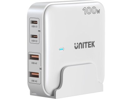 Unitek P1229AWH01-EU GaN 100W stolní nabíječka 2xUSB-A 2xUSB-C