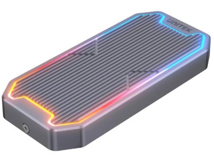 S1210B Unitek M.2 SSD NVMe/SATA 10Gbps RGB kryt pro disky