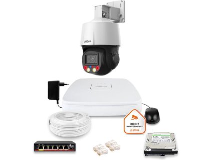 Sledovací sada Dahua iP 4MPx PTZ kamera 1TB disk