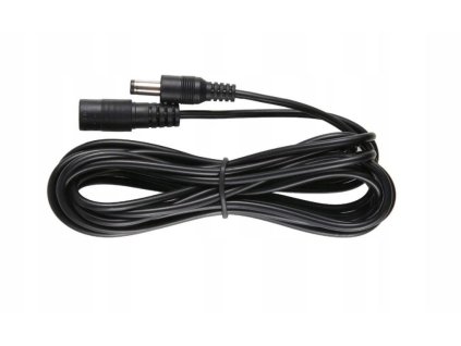 Prodlužovací kabel DC 5,0 m dvoužilový 2x0,5 mm2 opletená zástrčka/zásuvka 2,1x5,5 mm