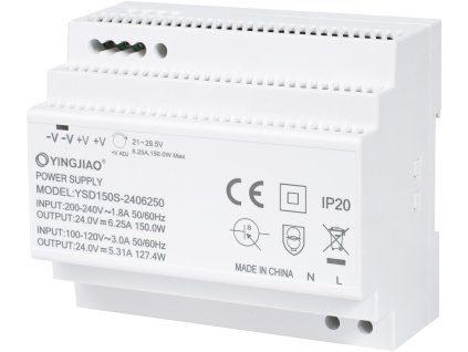 zasilacz impulsowy na szyn din yingjiao ysd150s24006250 24v150w625a 19fac2641fb4b