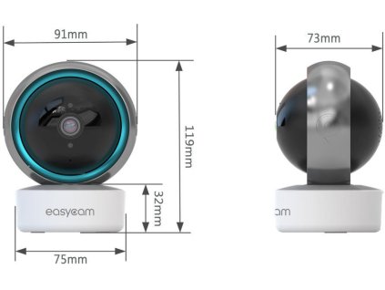 Vnitřní WiFi PTZ kamera EasyCam Tuya 4MP EC-4GD6IR-C