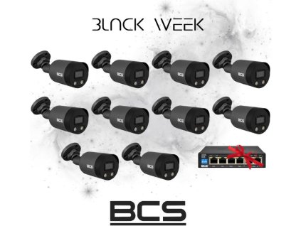 Kamera BCS POINT BCS-P-TIP28FWR3L2-Ai2-G Balení 10 kusů. Přepínač PoE zdarma